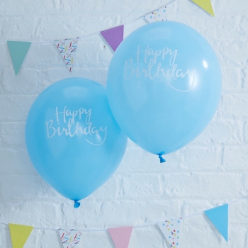 Ballons Happy Birthday Pick & Mix - blau
