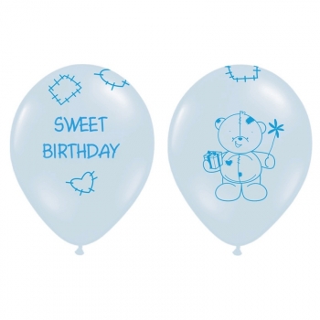 Ballons 6er Set Sweet Birthday - blau
