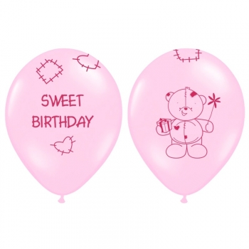 Ballons 6er Set Sweet Birthday - pink