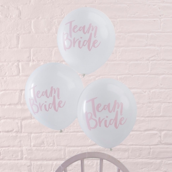 Pink & White Hen Party Balloons - Team Bride