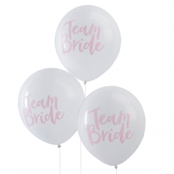Ballons Team Bride - rosa/weiß