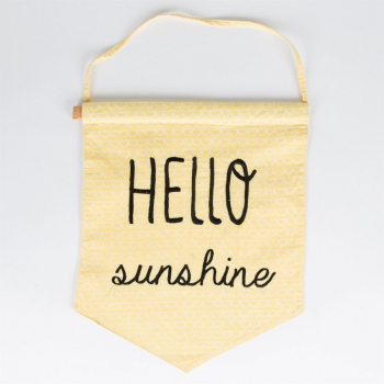 Banner Hello Sunshine - schwarz/gelb
