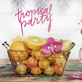 Cake Topper Tropical Party - pink