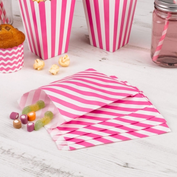 Candy Bags Streifen - pink/weiß