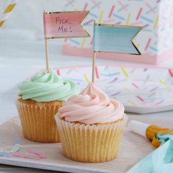 Cupcake Sticks Ombre Pick & Mix - rosa/mint