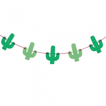 Wooden Cactus Bunting - Hot Summer