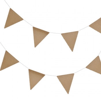 Kraft Gold Foiled Polka Dot Bunting - Pick and Mix