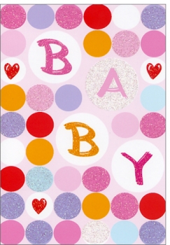 Greeting Card - Baby pink dots