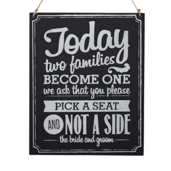 Chalkboard Wooden Sign - Two Sides Signs - Vintage Affair