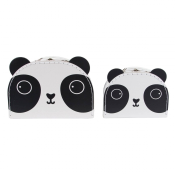 Spielkoffer Set Pandabär - schwarz/weiß
