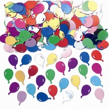 Konfetti Ballons - metallic bunt