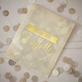 Konfetti inkl. Umschlag - vintage gold/ivory