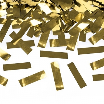 Gold metallic confetti cannon, 40 cm