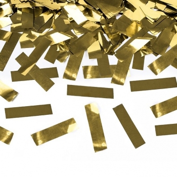 Gold metallic confetti cannon, 60 cm