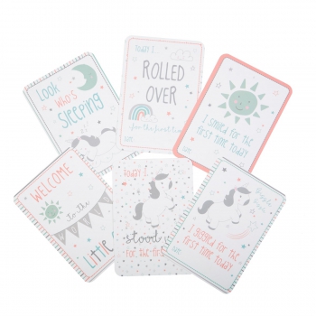 Set of 16 Evie Unicorn Baby Milestone Cards