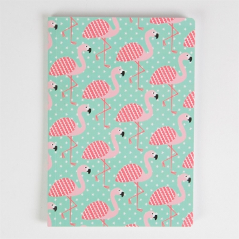 Tropical Summer Flamingo A5 Notebook