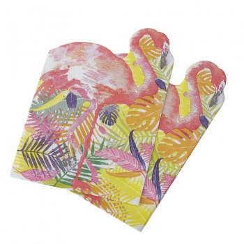 Flamingo Shaped Paper Napkins - Flamingo Fun