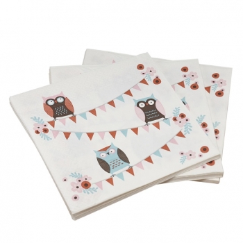 Paper Napkins - Patchwork Owl