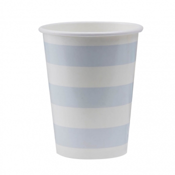 Baby Blue Stripe Paper Cups - Pastel Perfection