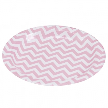 Paper Plates - Pink - Chevron Divine