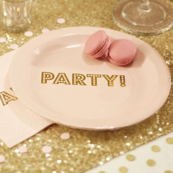 Party-Teller Pastel Perfection - gold/rosa