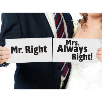 Photo Booth Accessoires - Mr./Mrs. (Always) Right