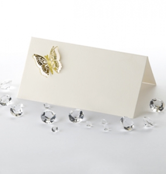 Platzkarten 3D-Schmetterling - gold
