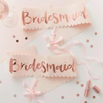Schärpe Bridesmaid 2er Pack - roségold/rosa