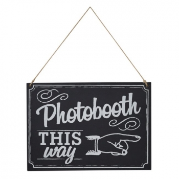 Chalkboard Wooden Sign - Photo Booth Sign - Vintage Affair