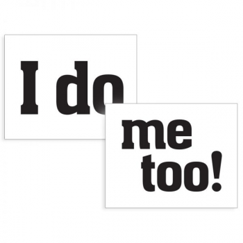 Shoe stickers "I do" and "me too!", 2 pcs, 1 packet