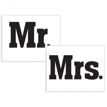 Schuhsticker Mr. & Mrs.