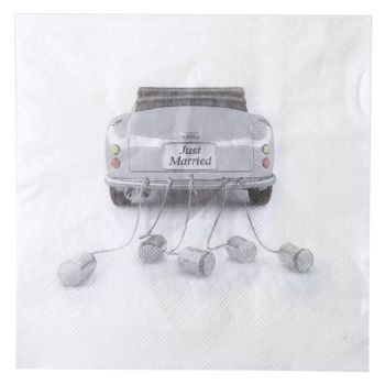 Car just married napkin