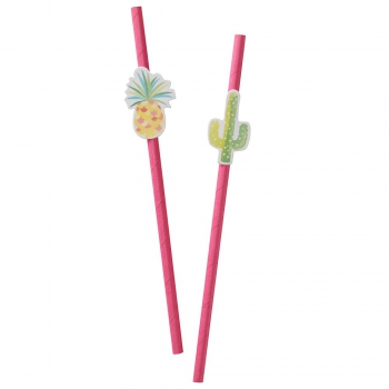 Cactus & Pineapple Paper Straws - Hot Summer