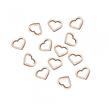 Wooden Heart Table Confetti - Beautiful Botanics