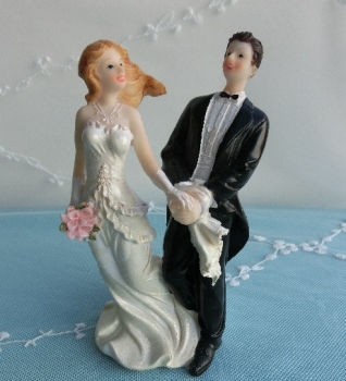 Tortenfigur - Brautpaar mit Brautstrauß