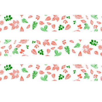 Washi Masking Tape Blätter - grün/rosa