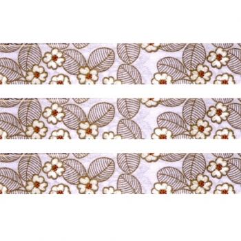 Washi Masking Tape Blumen - gold/weiß