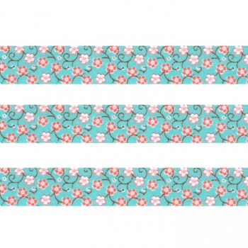 Washi Masking Tape Blumen - rot/weiß/blau