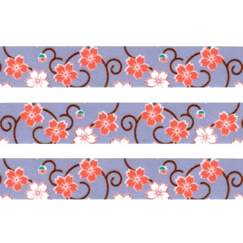 Washi Masking Tape Blumen - rot/weiß/grau