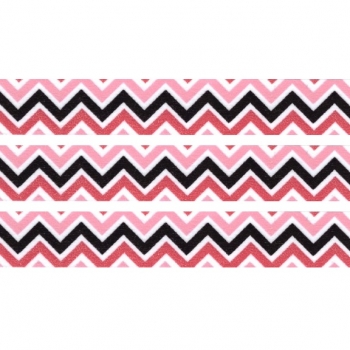 Washi Masking Tape Chevron - rosa/pink/schwarz