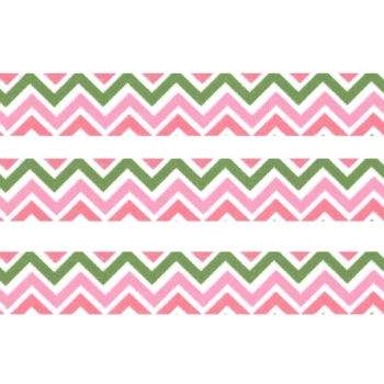 Washi Masking Tape Chevron - rosa/pink/grün