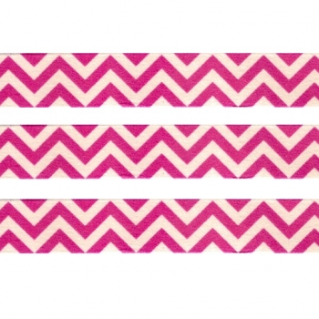 Washi Masking Tape Chevron - weiß/pink