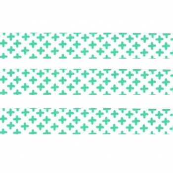 Washi Masking Tape Kreuze - mint/weiß