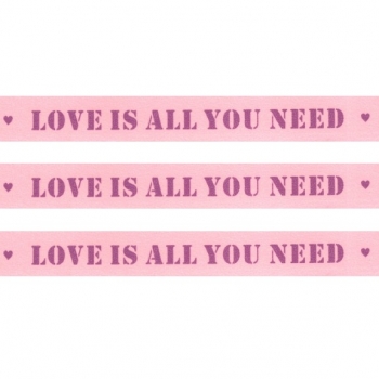 Washi Masking Tape Love Is All You Need - lila/rosa