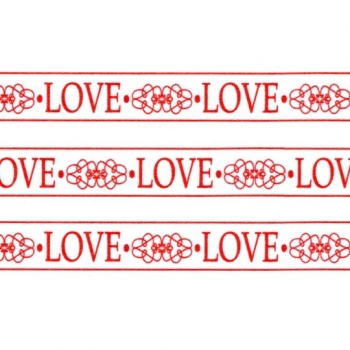 Washi Masking Tape Love - rot/weiß