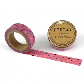 Washi Masking Tape Punkte - bunt/pink