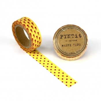 Washi Masking Tape Punkte - rot/gelb