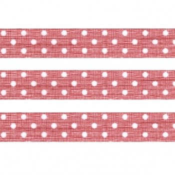 Washi Masking Tape Dots - white/red