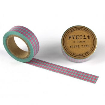 Washi Masking Tape Rauten - pink/türkis