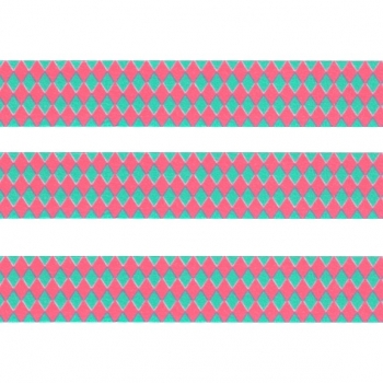 Washi Masking Tape Rauten - pink/türkis